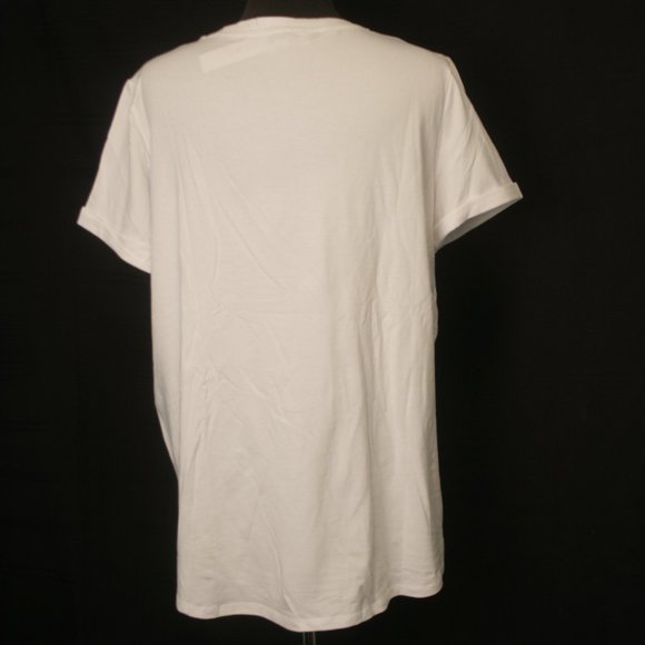 Cotton T-shirt with Blue Pattern - Picture 2 of 3